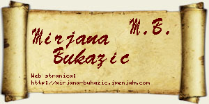 Mirjana Bukazić vizit kartica